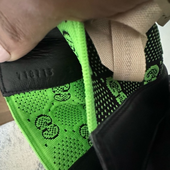 🔥MEN’S GUCCI CHELSEA GG LEATHER BOOT🔥 US Size 9.5🔥BLACK AND GREEN - Picture 10 of 12